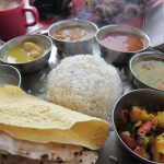 Traditional Indian thali meal